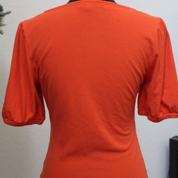 Palette Orange Short Sleeve Casual Wear Medium Size - Picture 3 of 4